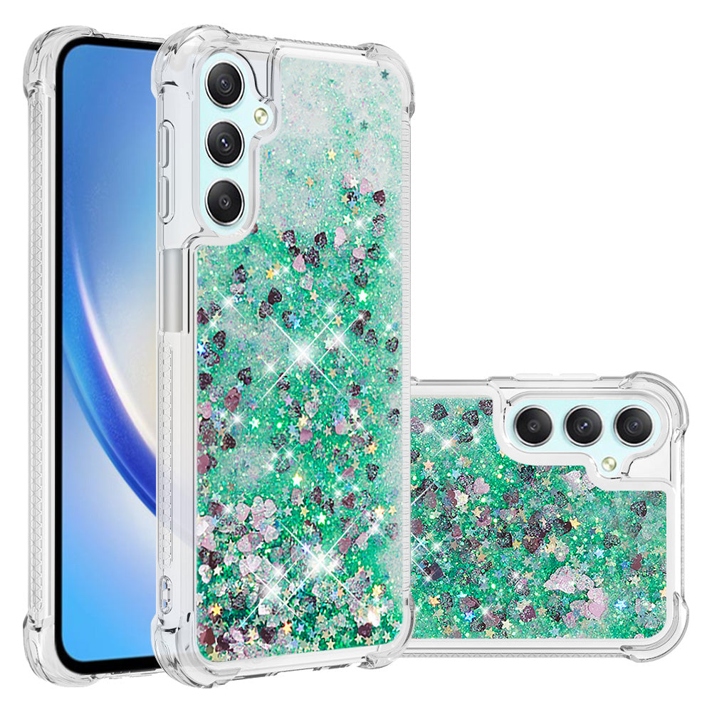 YB Quicksand Series-1 for Samsung Galaxy A24 4G Liquid Glitter Phone Case Soft TPU Protective Cover YB Quicksand Series-1 for Samsung Galaxy A24 4G Liquid Glitter Phone Case Soft TPU Protective Cover